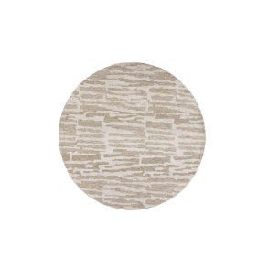 VENTURE DESIGN Milos gulvtppe, rund - hvid/beige mikropolyester (200)
