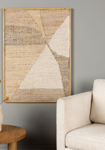 VENTURE DESIGN Patricia vgtppe, rektangulr - beige jute og bomuld (70x100)