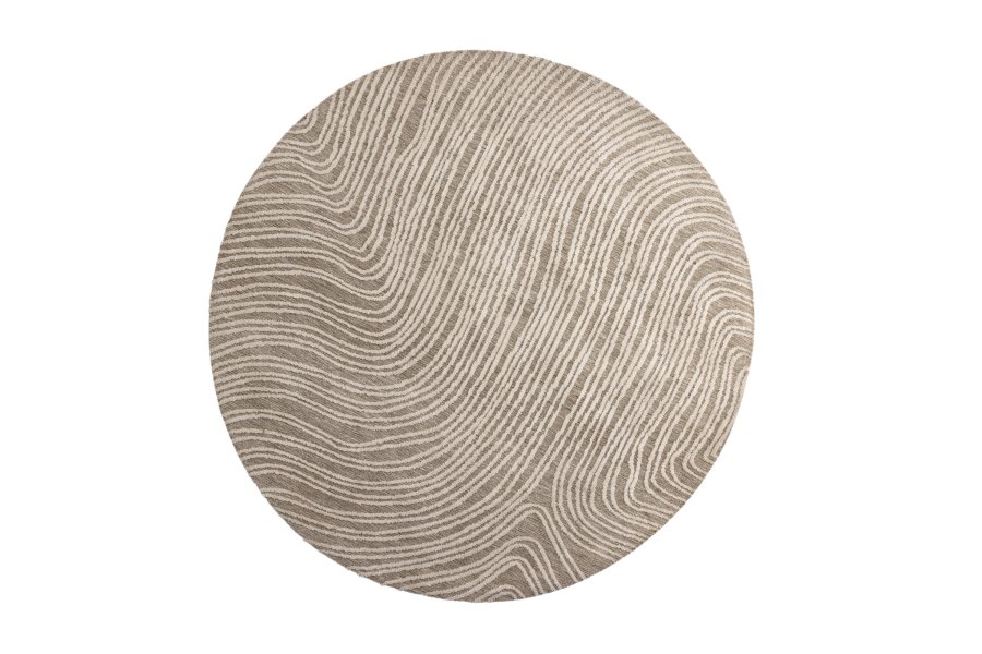 VENTURE DESIGN Melle Tppe Melle Micropolyester - 200*200- -Rund-Ivory Beige