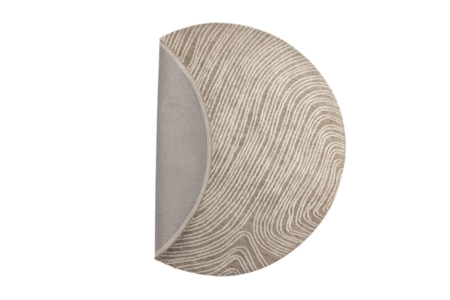 VENTURE DESIGN Melle Tppe Melle Micropolyester - 200*200- -Rund-Ivory Beige