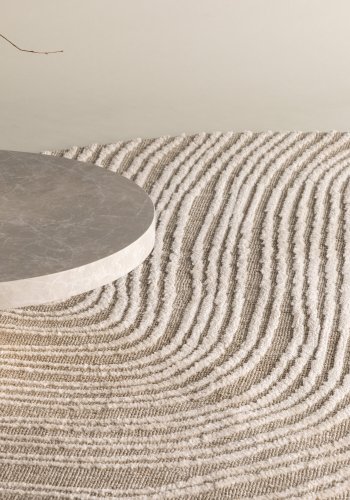 VENTURE DESIGN Melle Tppe Melle Micropolyester - 200*200- -Rund-Ivory Beige