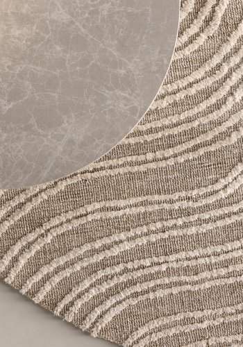 VENTURE DESIGN Melle Tppe Melle Micropolyester - 200*200- -Rund-Ivory Beige