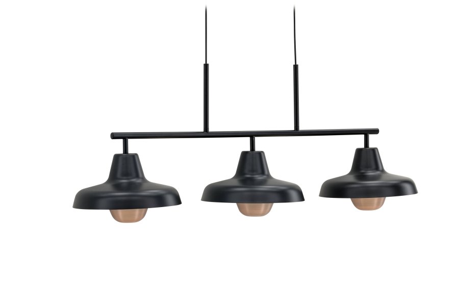 VENTURE DESIGN Stöten loftlampe - mat sort og kobber finish metal