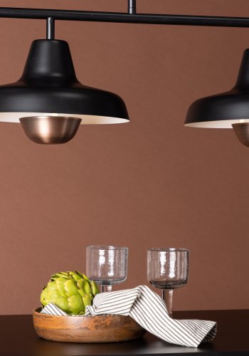 VENTURE DESIGN Stöten loftlampe - mat sort og kobber finish metal