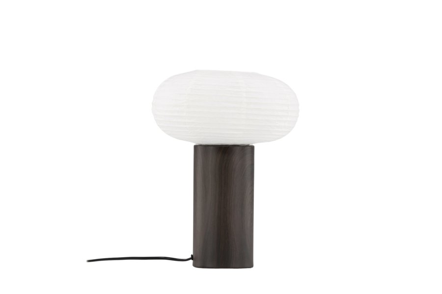VENTURE DESIGN Hovfjället bordlampe - natur rispapir og mrkebrun egefolieret stl