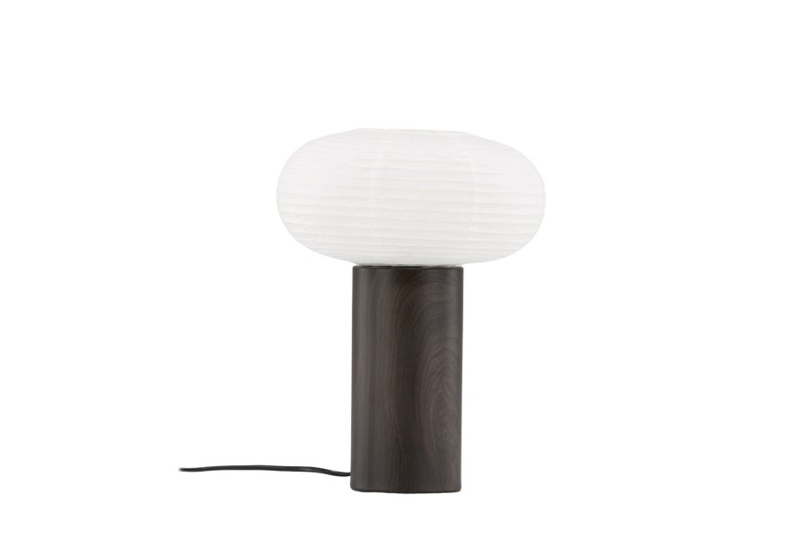 VENTURE DESIGN Hovfjället bordlampe - natur rispapir og mrkebrun egefolieret stl