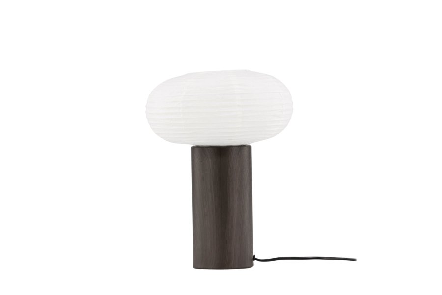 VENTURE DESIGN Hovfjället bordlampe - natur rispapir og mrkebrun egefolieret stl