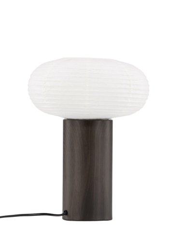 VENTURE DESIGN Hovfjället bordlampe - natur rispapir og mrkebrun egefolieret stl