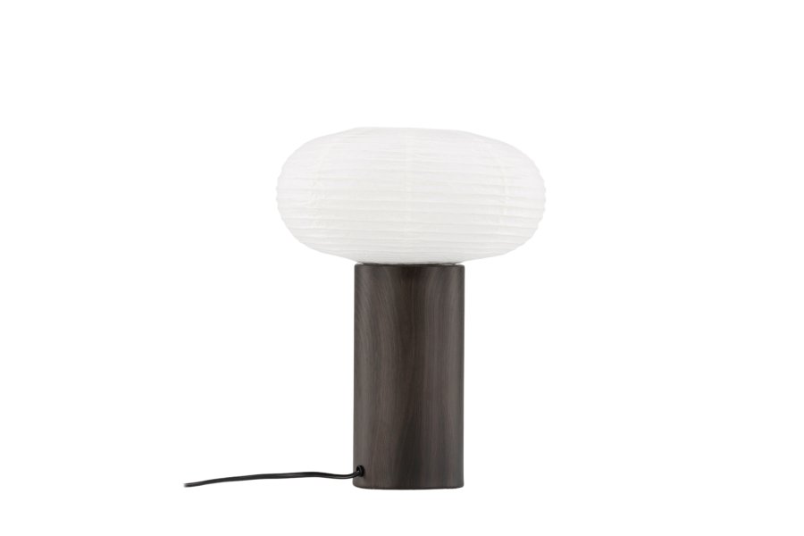VENTURE DESIGN Hovfjället bordlampe - natur rispapir og mrkebrun egefolieret stl