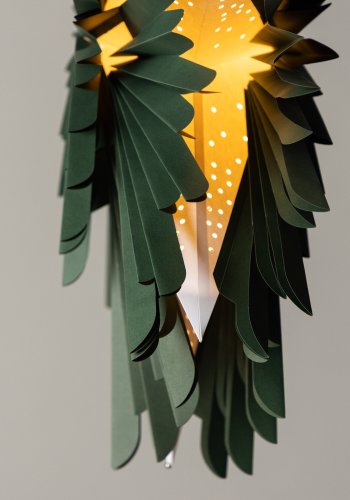 VENTURE DESIGN Sälen loftlampe - grn papir (80cm)