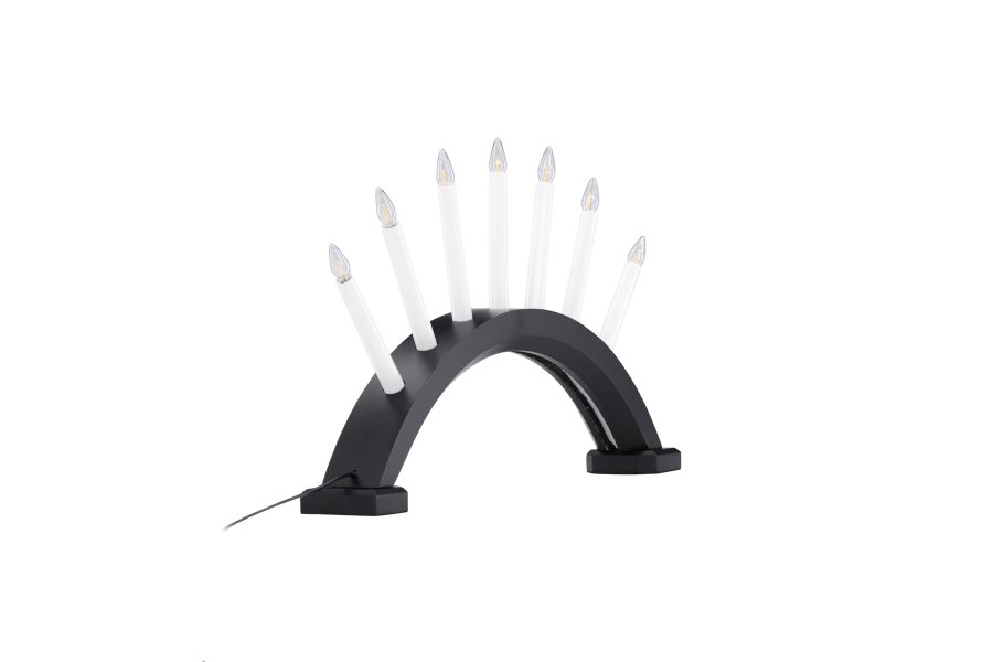 VENTURE DESIGN Kebnekaise bordlampe - hvid og sort fyrretr (55cm)