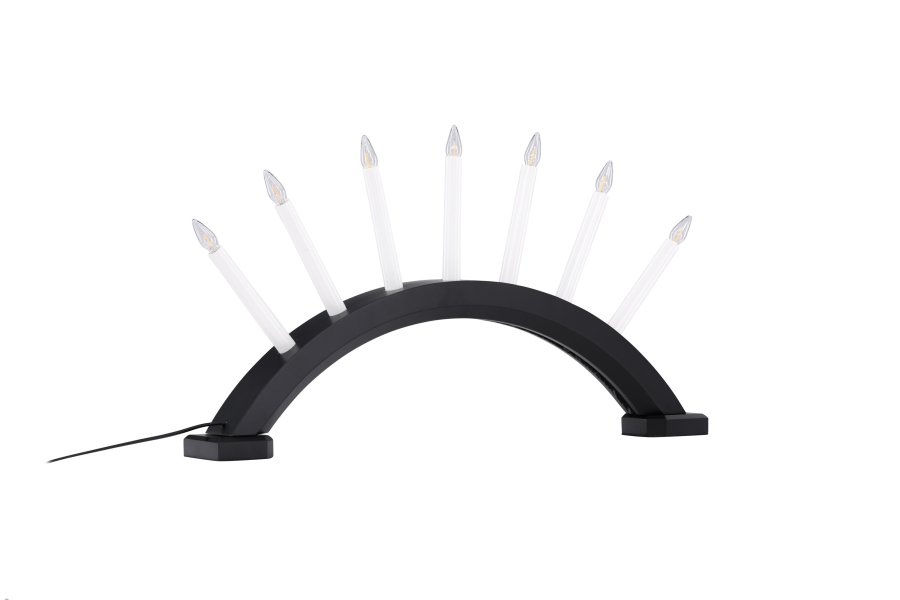 VENTURE DESIGN Kebnekaise bordlampe - hvid og sort fyrretr (55cm)