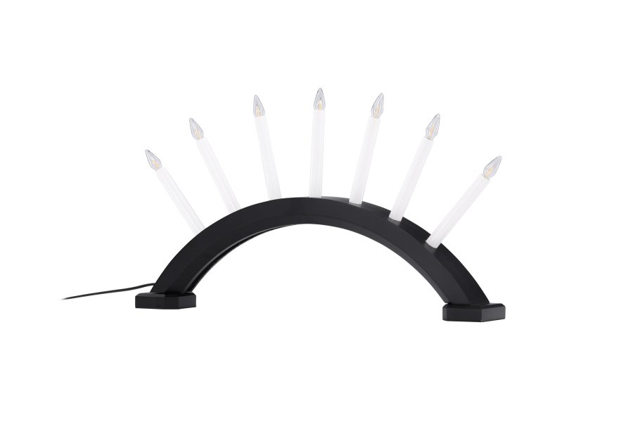 VENTURE DESIGN Kebnekaise bordlampe - hvid og sort fyrretr (55cm)