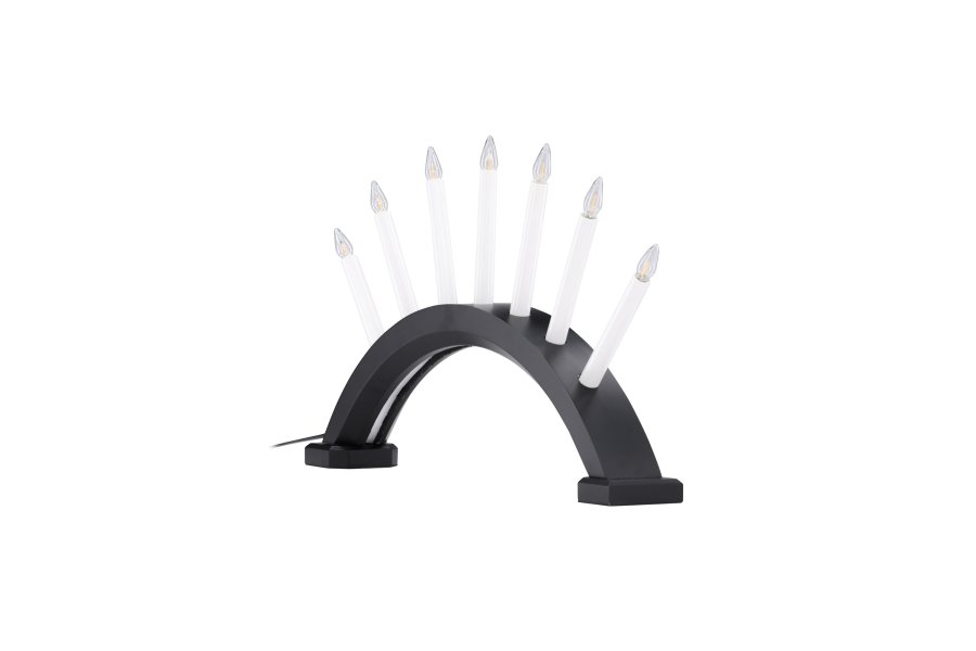 VENTURE DESIGN Kebnekaise bordlampe - hvid og sort fyrretr (55cm)