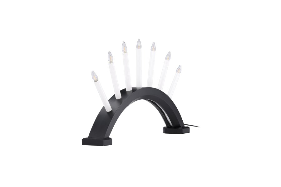 VENTURE DESIGN Kebnekaise bordlampe - hvid og sort fyrretr (55cm)