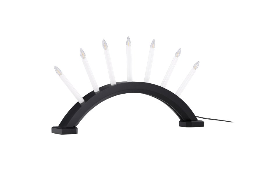 VENTURE DESIGN Kebnekaise bordlampe - hvid og sort fyrretr (55cm)