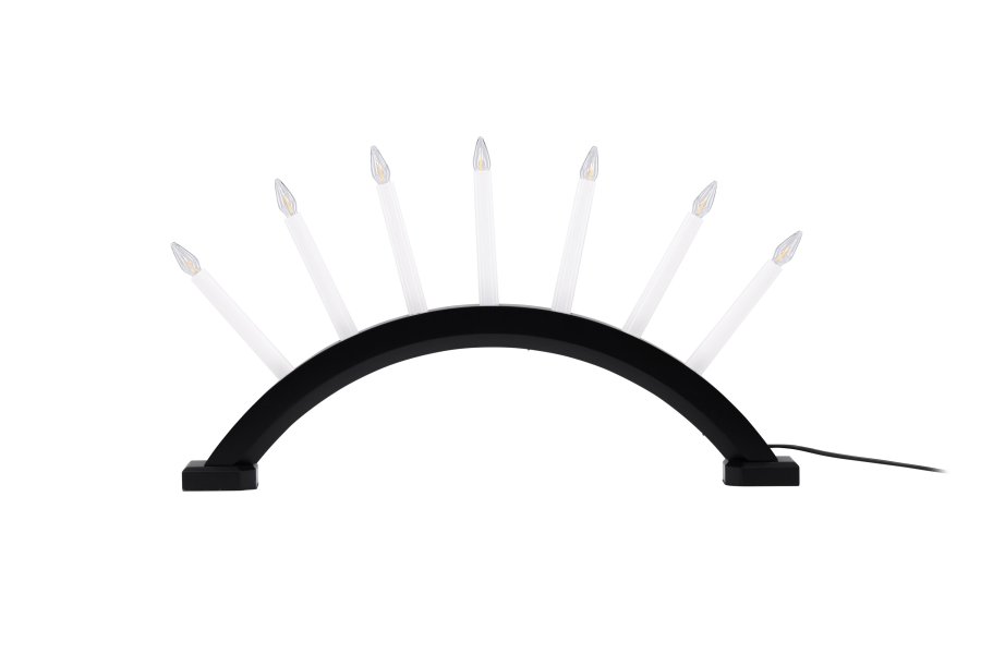 VENTURE DESIGN Kebnekaise bordlampe - hvid og sort fyrretr (55cm)