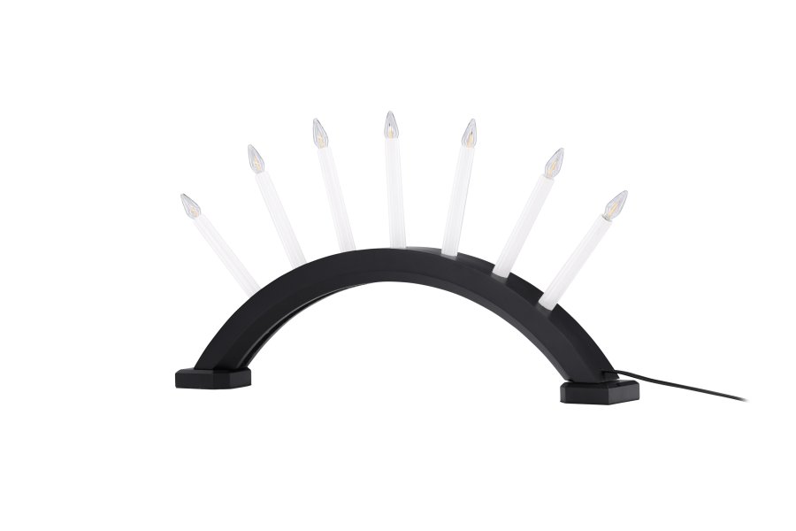 VENTURE DESIGN Kebnekaise bordlampe - hvid og sort fyrretr (55cm)