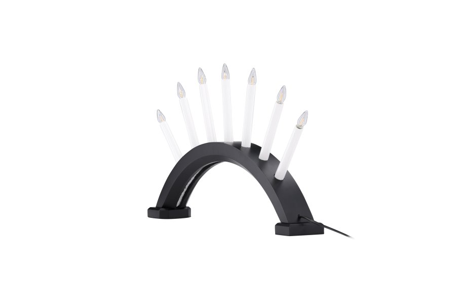 VENTURE DESIGN Kebnekaise bordlampe - hvid og sort fyrretr (55cm)