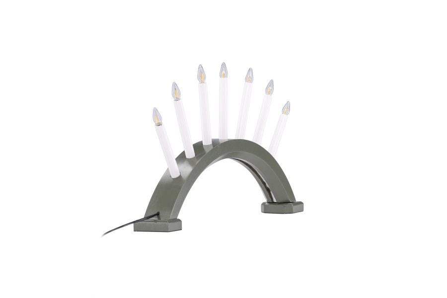 VENTURE DESIGN Kebnekaise bordlampe - hvid og grn fyrretr (55cm)