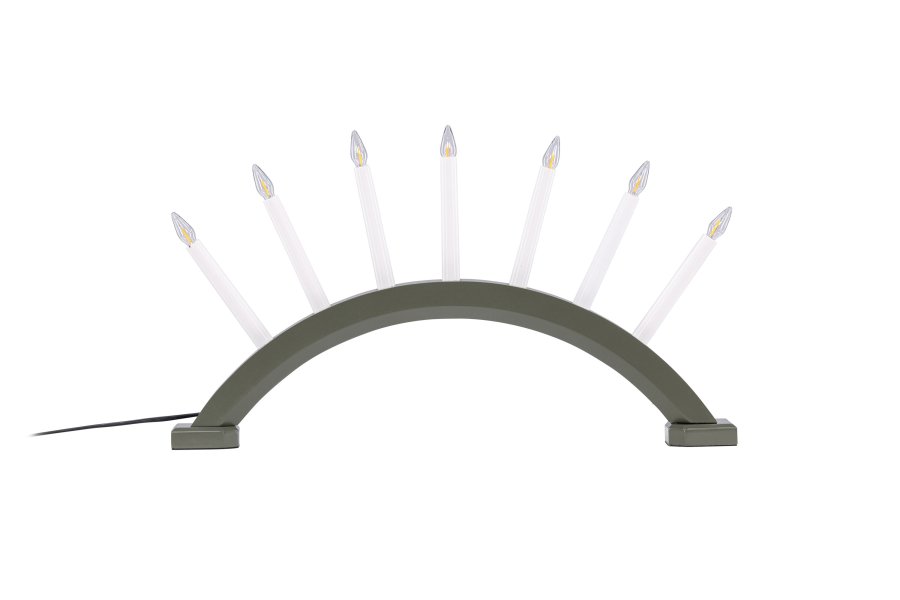 VENTURE DESIGN Kebnekaise bordlampe - hvid og grn fyrretr (55cm)