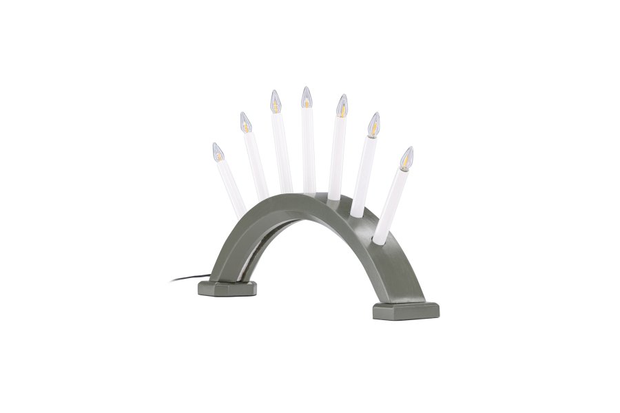 VENTURE DESIGN Kebnekaise bordlampe - hvid og grn fyrretr (55cm)