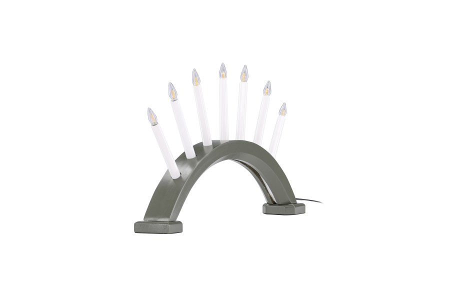 VENTURE DESIGN Kebnekaise bordlampe - hvid og grn fyrretr (55cm)