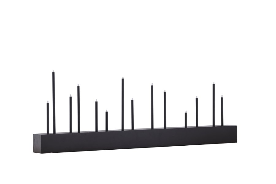 VENTURE DESIGN Kungsberget bordlampe - sort MDF og sort stl (77cm)