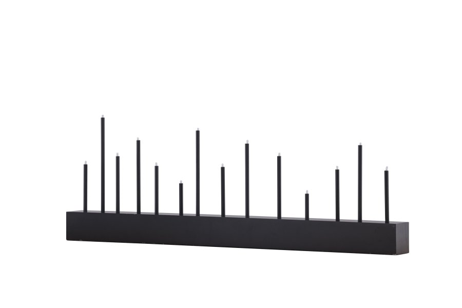 VENTURE DESIGN Kungsberget bordlampe - sort MDF og sort stl (77cm)