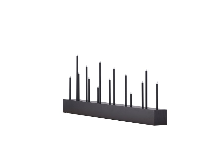 VENTURE DESIGN Kungsberget bordlampe - sort MDF og sort stl (77cm)