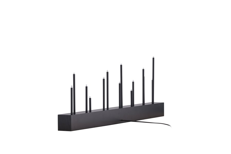 VENTURE DESIGN Kungsberget bordlampe - sort MDF og sort stl (77cm)