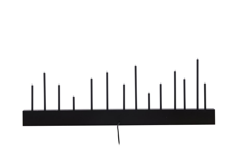 VENTURE DESIGN Kungsberget bordlampe - sort MDF og sort stl (77cm)