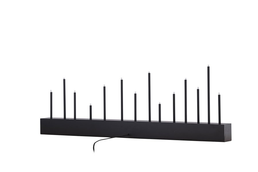 VENTURE DESIGN Kungsberget bordlampe - sort MDF og sort stl (77cm)