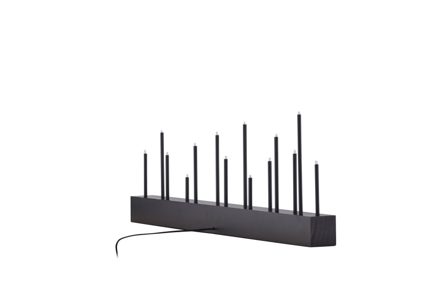 VENTURE DESIGN Kungsberget bordlampe - sort MDF og sort stl (77cm)