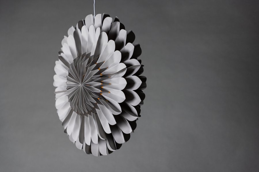 VENTURE DESIGN Järvsön loftlampe - mrkegr papir (60)