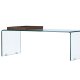 VENTURE DESIGN Telemark sofabord, m. trbakke, rektangulr - klar glas (110x50)