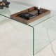 VENTURE DESIGN Telemark sofabord, m. trbakke, rektangulr - klar glas (110x50)