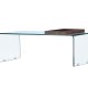 VENTURE DESIGN Telemark sofabord, m. trbakke, rektangulr - klar glas (110x50)