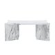 VENTURE DESIGN Rogaland sofabord, kvadratisk - hvid marmorlook MDF (100x100)