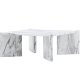 VENTURE DESIGN Rogaland sofabord, kvadratisk - hvid marmorlook MDF (100x100)