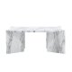 VENTURE DESIGN Rogaland sofabord, kvadratisk - hvid marmorlook MDF (100x100)