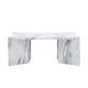 VENTURE DESIGN Rogaland sofabord, kvadratisk - hvid marmorlook MDF (100x100)