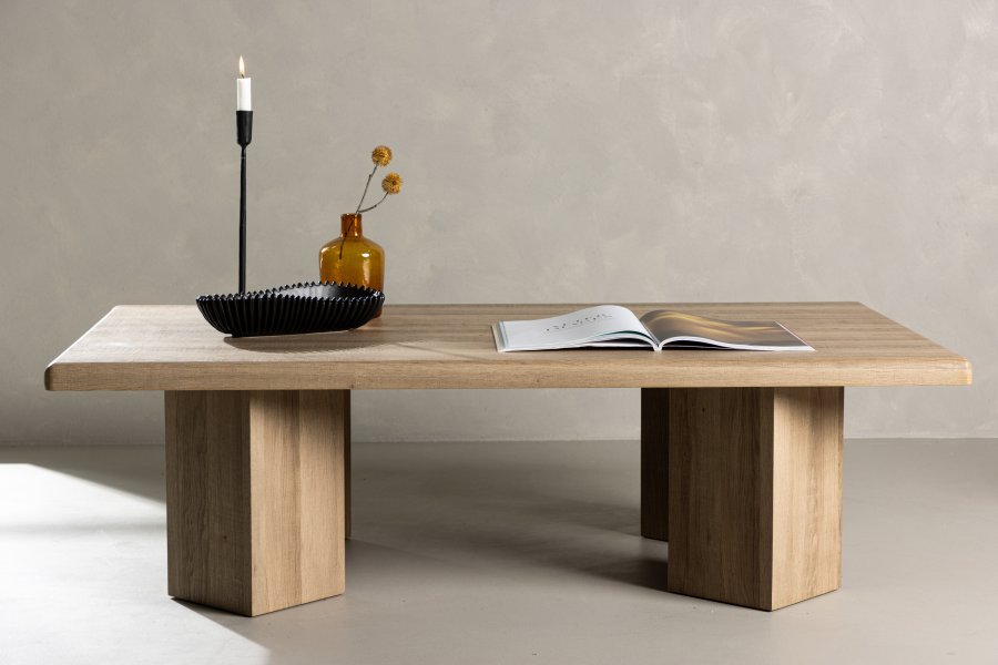 VENTURE DESIGN Lillehammer sofabord, rektangulr - natur MDF finér (140x80)