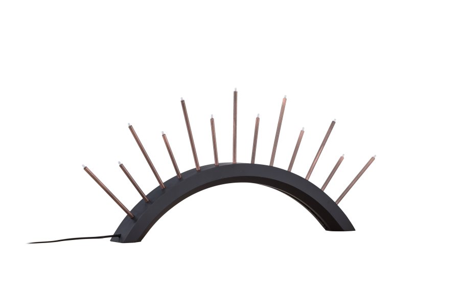 VENTURE DESIGN Björnrike bordlampe - kobber metal og sort MDF