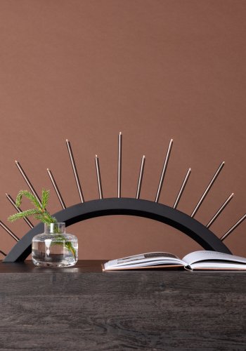 VENTURE DESIGN Björnrike bordlampe - kobber metal og sort MDF