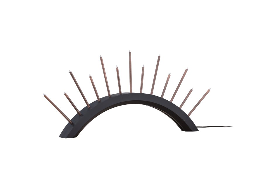 VENTURE DESIGN Björnrike bordlampe - kobber metal og sort MDF