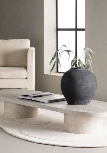 VENTURE DESIGN Narvik sofabord, rektangulr - beige 3D-papir MDF (190x60)