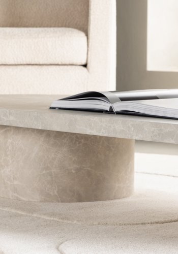 VENTURE DESIGN Narvik sofabord, rektangulr - beige 3D-papir MDF (190x60)