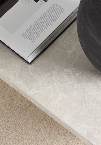 VENTURE DESIGN Narvik sofabord, rektangulr - beige 3D-papir MDF (190x60)