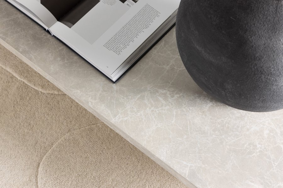 VENTURE DESIGN Narvik sofabord, rektangulr - beige 3D-papir MDF (190x60)